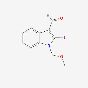 molecular formula C11H10INO2 B15214215 2-Iodo-1-(methoxymethyl)-1H-indole-3-carbaldehyde CAS No. 491595-94-9