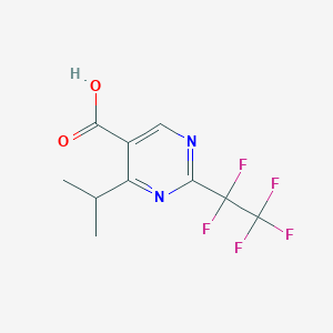 2-(Pentafluoroethyl)-4-(propan-2-yl)pyrimidine-5-carboxylic acid