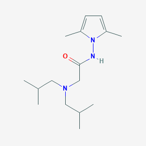 molecular formula C16H29N3O B15214230 2-(Diisobutylamino)-N-(2,5-dimethylpyrrol-1-yl)acetamide CAS No. 20675-52-9