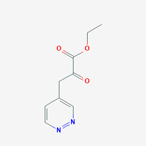 Ethyl 2-oxo-3-(pyridazin-4-yl)propanoate