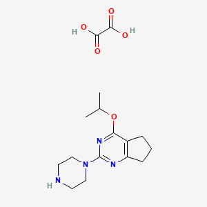 4-Isopropoxy-2-(piperazin-1-yl)-6,7-dihydro-5H-cyclopenta[d]pyrimidine oxalate