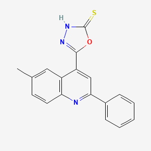 5-(6-Methyl-2-phenylquinolin-4-yl)-1,3,4-oxadiazole-2(3H)-thione