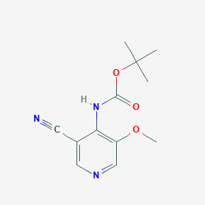 molecular formula C12H15N3O3 B1521431 叔丁基 3-氰基-5-甲氧基吡啶-4-基氨基甲酸酯 CAS No. 1138444-19-5