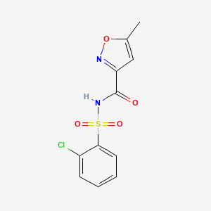 N-(2-Chlorobenzene-1-sulfonyl)-5-methyl-1,2-oxazole-3-carboxamide