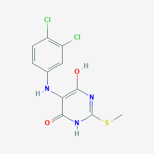 5-(3,4-Dichloroanilino)-6-hydroxy-2-(methylsulfanyl)pyrimidin-4(3H)-one