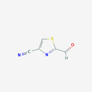 molecular formula C5H2N2OS B1521443 4-Thiazolecarbonitrile, 2-formyl- CAS No. 466686-77-1