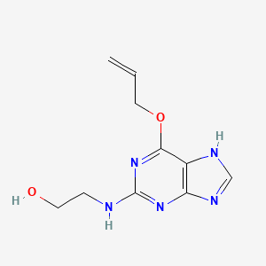 molecular formula C10H13N5O2 B15214433 Ethanol, 2-[[6-(2-propenyloxy)-1H-purin-2-yl]amino]- CAS No. 192867-35-9