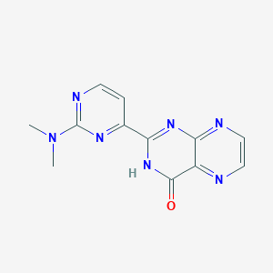 molecular formula C12H11N7O B15214442 2-(2-(Dimethylamino)pyrimidin-4-yl)pteridin-4(1H)-one CAS No. 90185-57-2