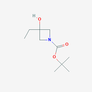 molecular formula C10H19NO3 B1521445 Tert-butyl 3-ethyl-3-hydroxyazetidine-1-carboxylate CAS No. 398489-28-6