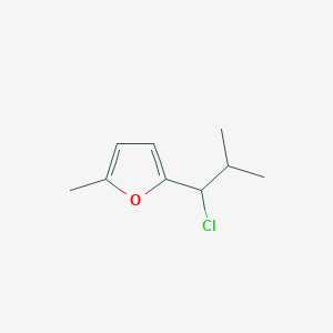 molecular formula C9H13ClO B15214475 2-(1-Chloro-2-methylpropyl)-5-methylfuran CAS No. 917769-50-7