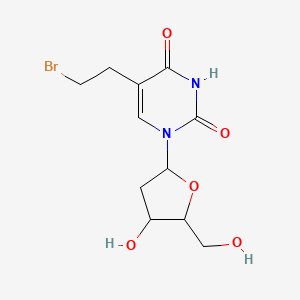 5-(2-Bromoethyl)-1-(4-hydroxy-5-hydroxymethyl-tetrahydro-furan-2-yl)-1H-pyrimidine-2,4-dione