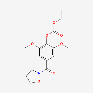 Carbonic acid, ethyl 4-(2-isoxazolidinylcarbonyl)-2,6-dimethoxyphenyl ester