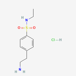 molecular formula C10H17ClN2O2S B1521453 4-(2-aminoethyl)-N-ethylbenzene-1-sulfonamide hydrochloride CAS No. 1215471-49-0