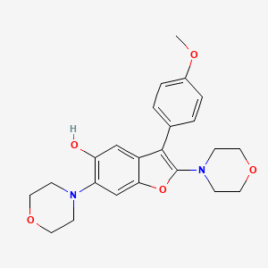 3-(4-Methoxyphenyl)-2,6-di(4-morpholinyl)-1-benzofuran-5-ol