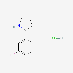 molecular formula C10H13ClFN B1521455 2-(3-Fluorophenyl)pyrrolidine hydrochloride CAS No. 1193390-31-6