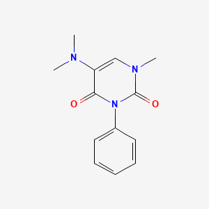 molecular formula C13H15N3O2 B15214569 Uracil, 5-(dimethylamino)-1-methyl-3-phenyl- CAS No. 53727-39-2