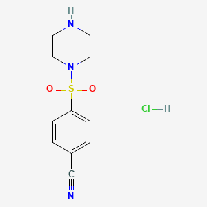 molecular formula C11H14ClN3O2S B1521458 Chlorhydrate de 4-(pipérazine-1-sulfonyl)benzonitrile CAS No. 1044761-22-9