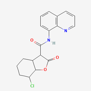 7-Chloro-2-oxo-N-(quinolin-8-yl)octahydro-1-benzofuran-3-carboxamide