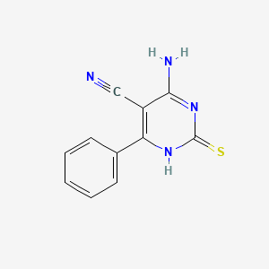 4-Amino-6-phenyl-2-sulfanylidene-1,2-dihydropyrimidine-5-carbonitrile