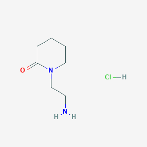 molecular formula C7H15ClN2O B1521462 1-(2-氨基乙基)哌啶-2-酮盐酸盐 CAS No. 1187465-46-8