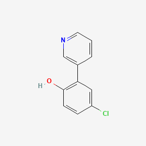 molecular formula C11H8ClNO B1521463 4-Chloro-2-(pyridin-3-yl)phenol CAS No. 1214337-83-3