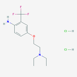 molecular formula C13H21Cl2F3N2O B1521467 N-{2-[4-氨基-3-(三氟甲基)苯氧基]乙基}-N,N-二乙胺二盐酸盐 CAS No. 1185297-54-4