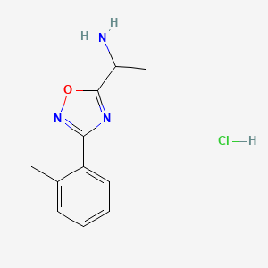 B1521471 1-(3-o-Tolyl-[1,2,4]oxadiazol-5-yl)-ethylamine hydrochloride CAS No. 1185294-67-0