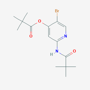molecular formula C15H21BrN2O3 B1521477 5-Bromo-2-pivalamidopyridin-4-yl pivalate CAS No. 1228666-33-8