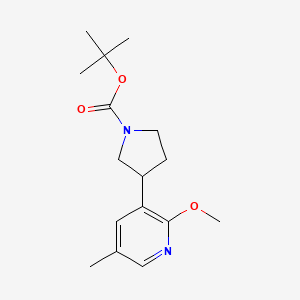 molecular formula C16H24N2O3 B1521478 叔丁基 3-(2-甲氧基-5-甲基吡啶-3-基)吡咯烷-1-羧酸酯 CAS No. 1228665-86-8