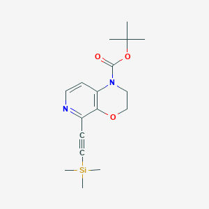 molecular formula C17H24N2O3Si B1521479 tert-Butyl 5-((trimethylsilyl)ethynyl)-2,3-dihydro-1H-pyrido[3,4-b][1,4]oxazine-1-carboxylate CAS No. 1203499-24-4
