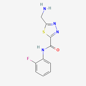 molecular formula C10H9FN4OS B1521481 5-(氨基甲基)-N-(2-氟苯基)-1,3,4-噻二唑-2-甲酰胺 CAS No. 1217862-37-7
