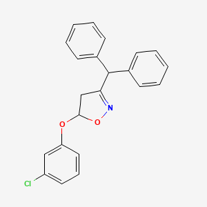 3-Benzhydryl-5-(3-chlorophenoxy)-4,5-dihydroisoxazole