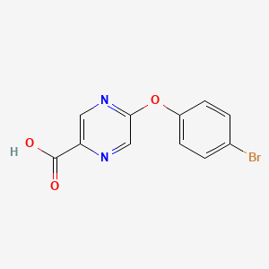 molecular formula C11H7BrN2O3 B1521484 5-(4-溴苯氧基)吡嗪-2-羧酸 CAS No. 1199215-95-6