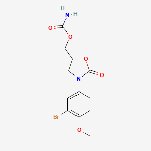 3-(3-Bromo-4-methoxyphenyl)-5-hydroxymethyl-2-oxazolidinone carbamate