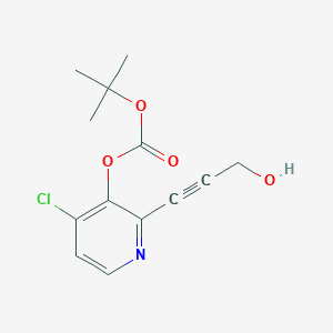 molecular formula C13H14ClNO4 B1521486 4-氯-2-(3-羟基丙-1-炔基)吡啶-3-基碳酸叔丁酯 CAS No. 1228665-84-6