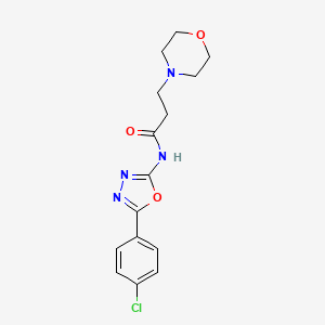 N-[5-(4-Chlorophenyl)-1,3,4-oxadiazol-2-yl]-3-(morpholin-4-yl)propanamide