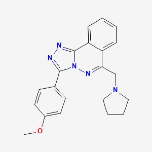 1,2,4-Triazolo(3,4-a)phthalazine, 3-(4-methoxyphenyl)-6-((1-pyrrolidinyl)methyl)-