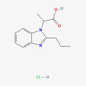 molecular formula C13H17ClN2O2 B1521490 2-(2-Propyl-benzoimidazol-1-YL)-propionic acid hydrochloride CAS No. 1101183-40-7