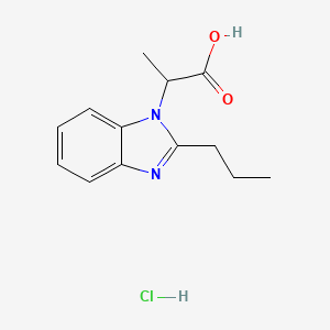 molecular formula C13H17ClN2O2 B1521490 2-(2-Propyl-1H-benzimidazol-1-yl)propanoic acid hydrochloride CAS No. 1101183-40-7