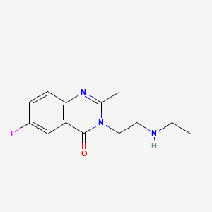 4(3H)-Quinazolinone, 2-ethyl-6-iodo-3-(2-((1-methylethyl)amino)ethyl)-