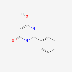 molecular formula C11H10N2O2 B15214968 6-Hydroxy-1-methyl-2-phenylpyrimidin-4-one CAS No. 173462-54-9