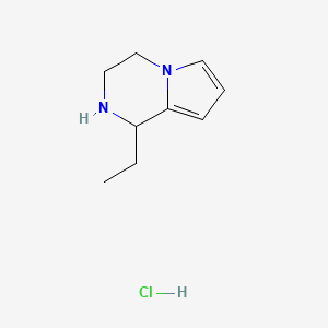molecular formula C9H15ClN2 B1521497 1-Ethyl-1,2,3,4-tetrahydropyrrolo[1,2-a]pyrazine hydrochloride CAS No. 1185292-97-0
