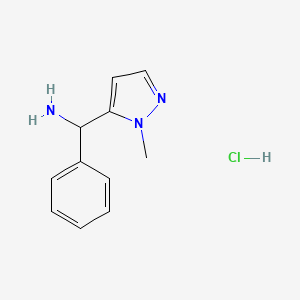 C-(2-Methyl-2H-pyrazol-3-yl)-C-phenyl-methylamine hydrochloride