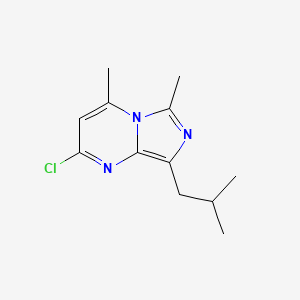 2-Chloro-4,6-dimethyl-8-(2-methylpropyl)imidazo[1,5-a]pyrimidine