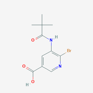 6-Bromo-5-pivalamidonicotinic acid