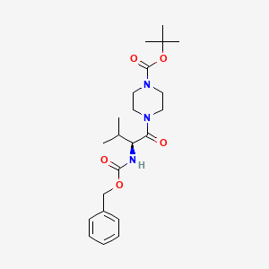 molecular formula C22H33N3O5 B1521506 (S)-1-Boc-4-[2-(cbz-amino)isopentanoyl]piperazine CAS No. 1420804-55-2