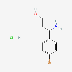 molecular formula C9H13BrClNO B1521508 3-(4-Bromophenyl)-DL-beta-alaninol hcl CAS No. 1159824-49-3