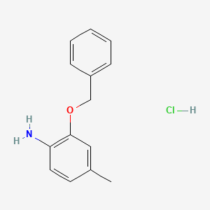 molecular formula C14H16ClNO B1521510 2-(Benzyloxy)-4-methylaniline hydrochloride CAS No. 142769-31-1