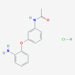 molecular formula C14H15ClN2O2 B1521511 N-[3-(2-Aminophenoxy)phenyl]acetamide hydrochloride CAS No. 1185304-44-2