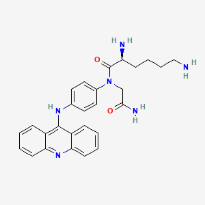 (S)-N-(4-(Acridin-9-ylamino)phenyl)-2,6-diamino-N-(2-amino-2-oxoethyl)hexanamide